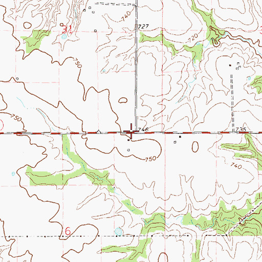 Topographic Map of Bellville, MO
