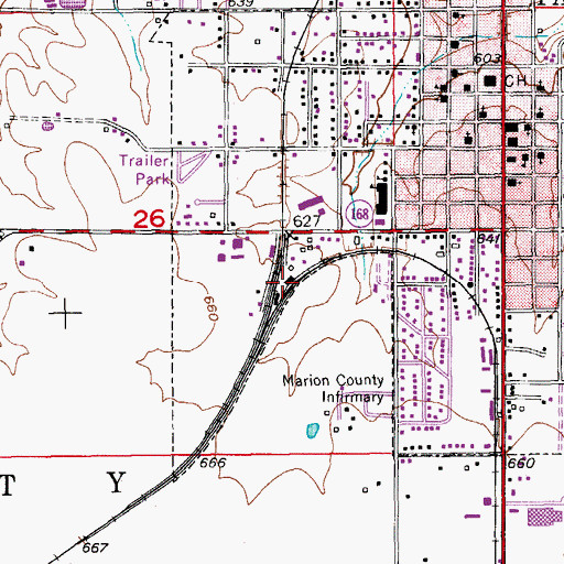 Topographic Map of Palmyra Junction, MO