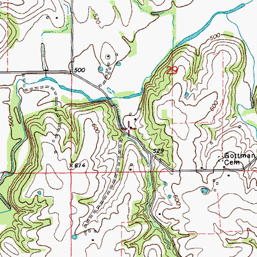 Topographic Map of Suter School (historical), MO