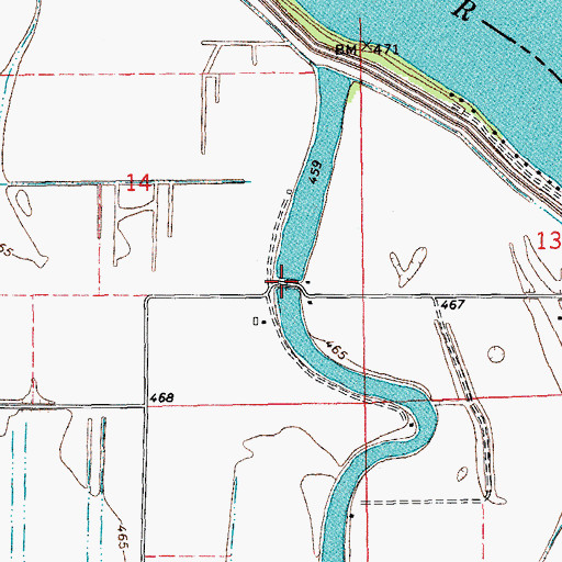 Topographic Map of Marion School (historical), MO