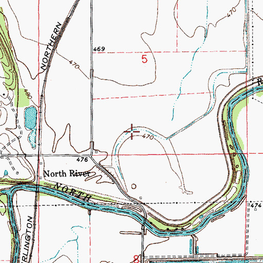 Topographic Map of Horseshoe Pond, MO