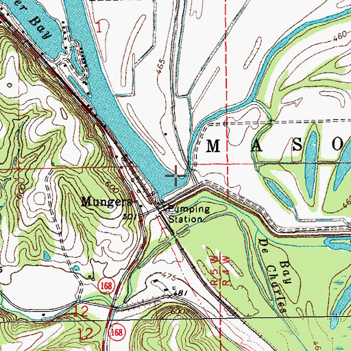 Topographic Map of Walkers Slough, MO