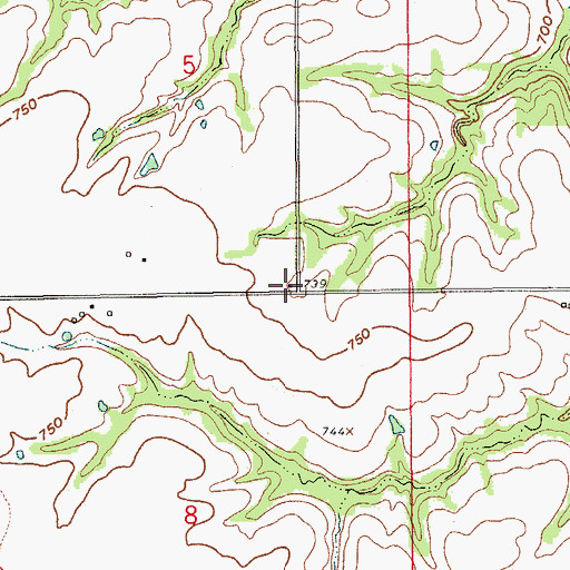 Topographic Map of Barr School (historical), MO