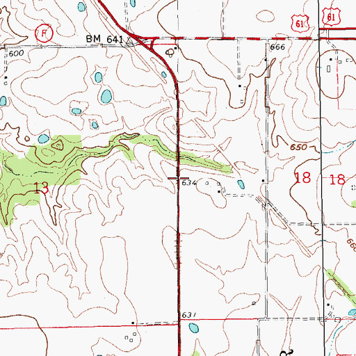 Topographic Map of Barkley, MO