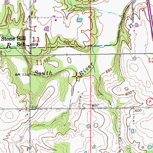 Topographic Map of College Branch, MO