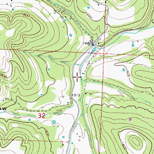 Topographic Map of Riley Creek, AR