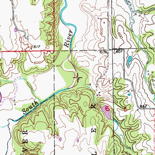 Topographic Map of Nelsons Branch, MO