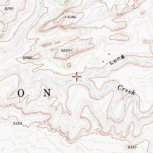 Topographic Map of Long Canyon, AZ