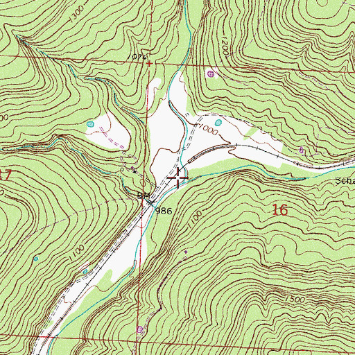 Topographic Map of Riley Creek, AR