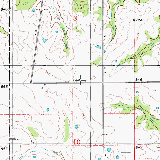 Topographic Map of Spees School (historical), MO