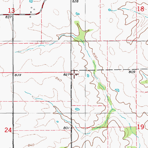 Topographic Map of Robinson School (historical), MO