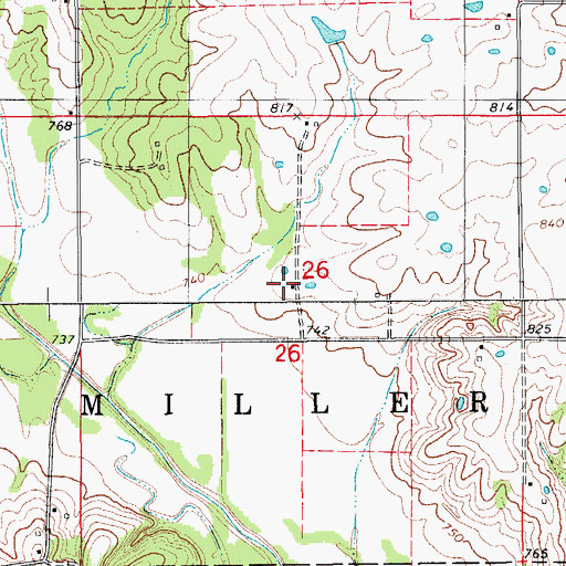 Topographic Map of Cox School (historical), MO