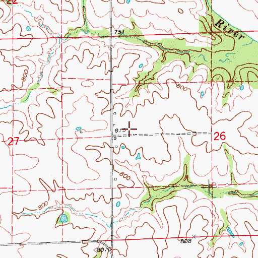 Topographic Map of Cone School (historical), MO