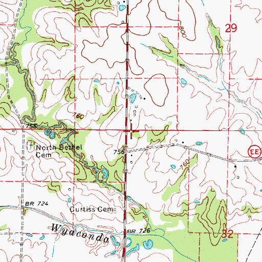 Topographic Map of Wilson School (historical), MO