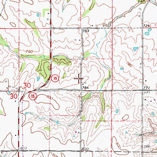 Topographic Map of Pleasant Hill School (historical), MO