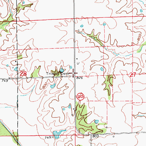 Topographic Map of Trinity Methodist Episcopal Church (historical), MO