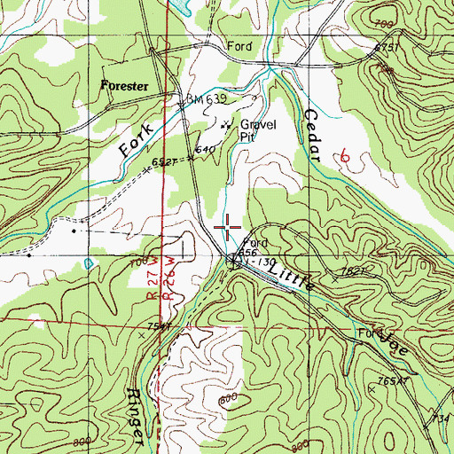 Topographic Map of Ringer Branch, AR