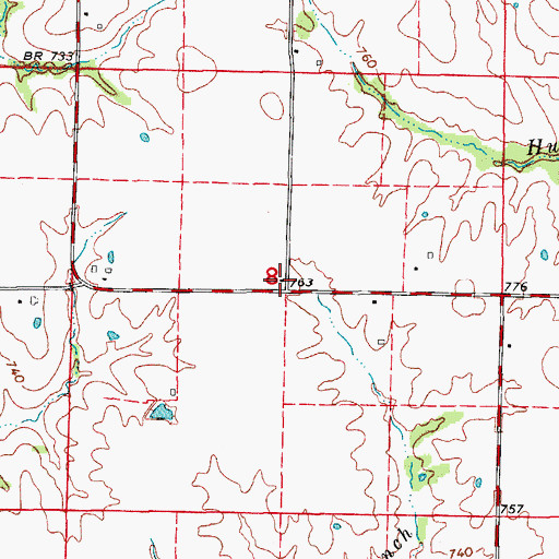 Topographic Map of Fairview School (historical), MO