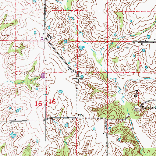 Topographic Map of Salem School (historical), MO