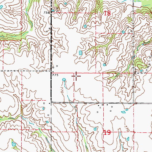 Topographic Map of Cedar Grove School (historical), MO