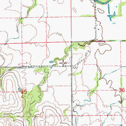 Topographic Map of Myers School (historical), MO