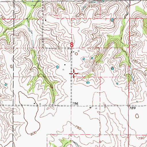 Topographic Map of Henrichs School (historical), MO