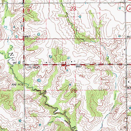 Topographic Map of Black School (historical), MO