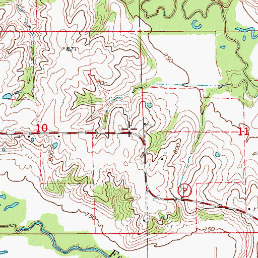 Topographic Map of McCauley School (historical), MO