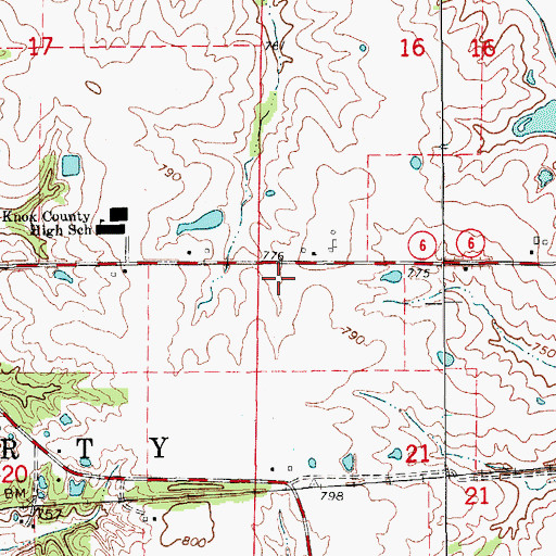 Topographic Map of Clancy School (historical), MO