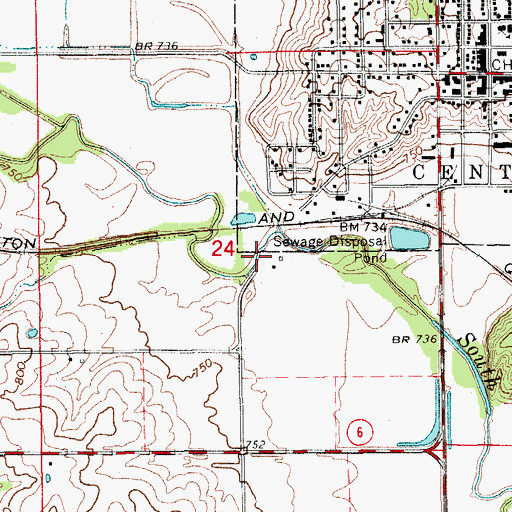 Topographic Map of Bowen Brothers Mill (historical), MO