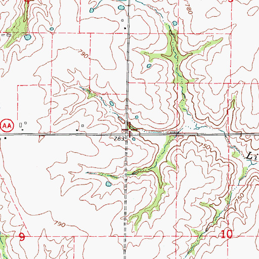 Topographic Map of Crim School (historical), MO