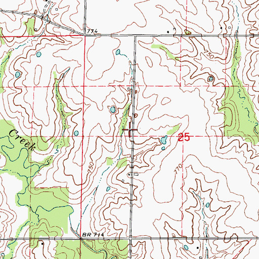 Topographic Map of Musser School (historical), MO