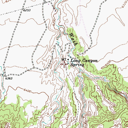 Topographic Map of Long Canyon Spring, AZ