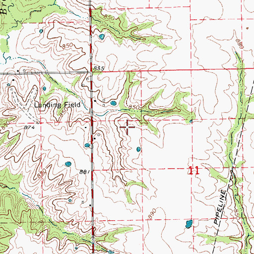 Topographic Map of Pinkston School (historical), MO