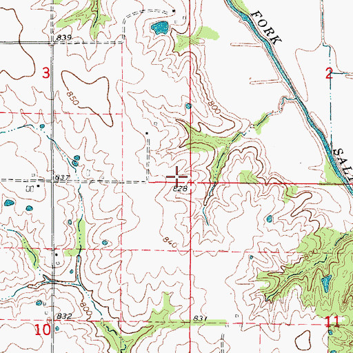 Topographic Map of Bitler School (historical), MO