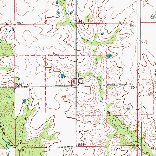 Topographic Map of Van Horn School (historical), MO