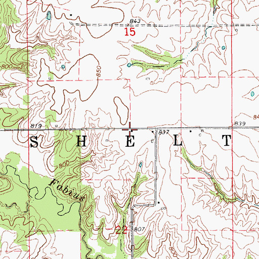 Topographic Map of Rimer School (historical), MO