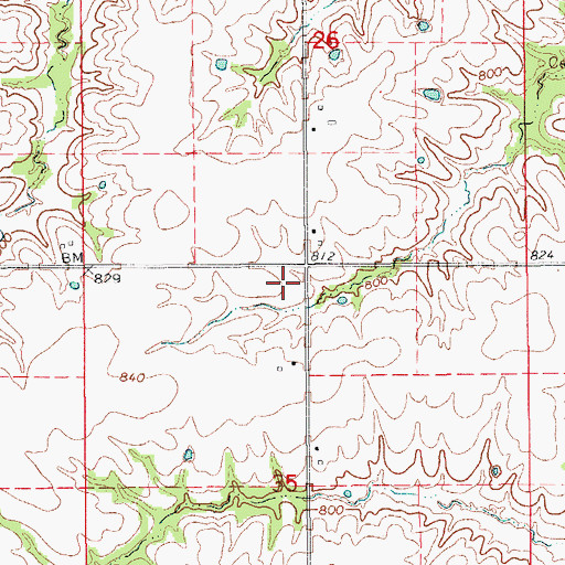 Topographic Map of Coburn School (historical), MO