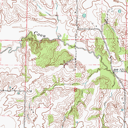 Topographic Map of Barnhill School (historical), MO