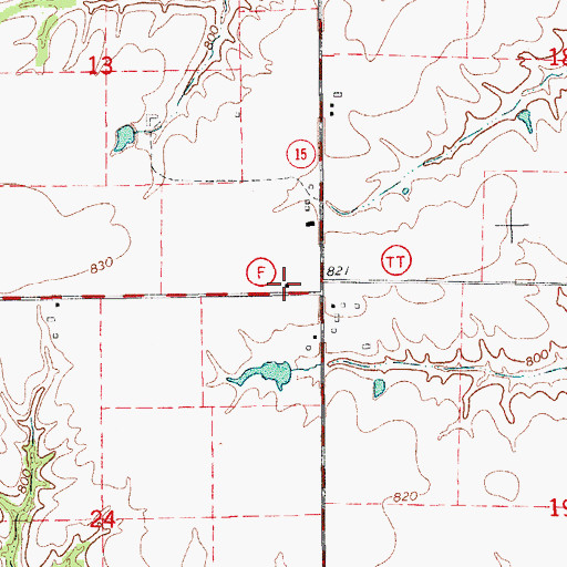 Topographic Map of Cook School (historical), MO