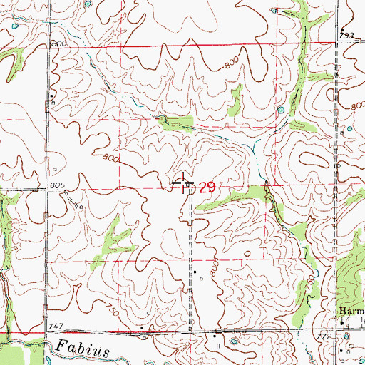 Topographic Map of Rourke School (historical), MO