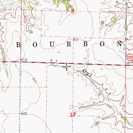 Topographic Map of Taylor School (historical), MO
