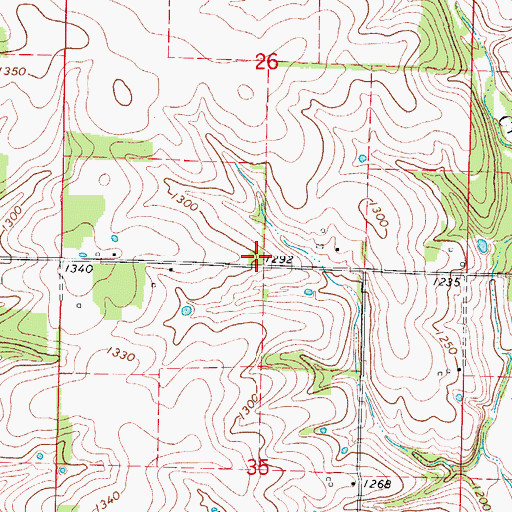 Topographic Map of Anderson School (historical), MO