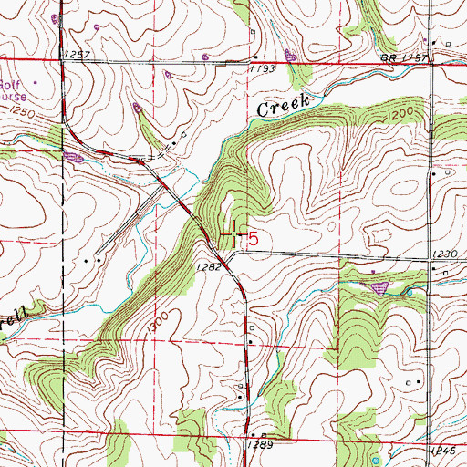 Topographic Map of Wise Hill School (historical), MO