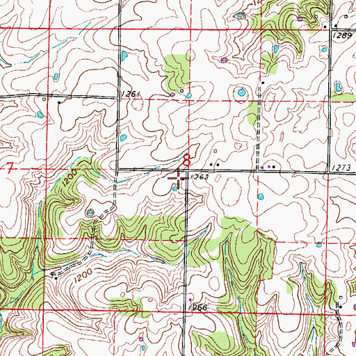 Topographic Map of Lone Hill School (historical), MO