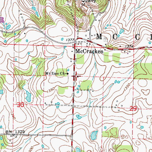 Topographic Map of Tilman School (historical), MO