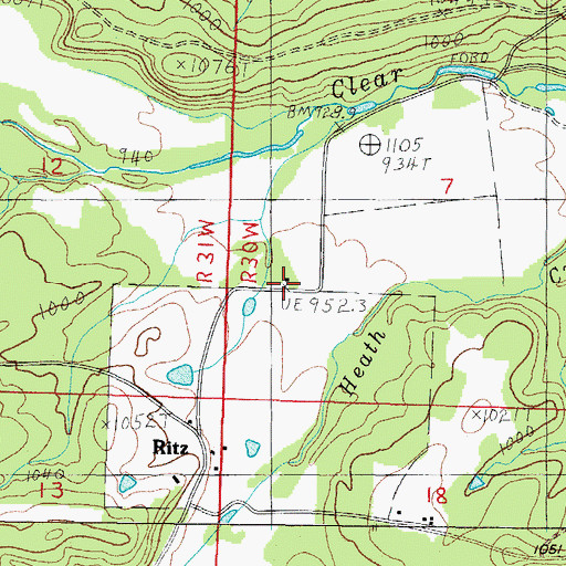 Topographic Map of Robson School, AR