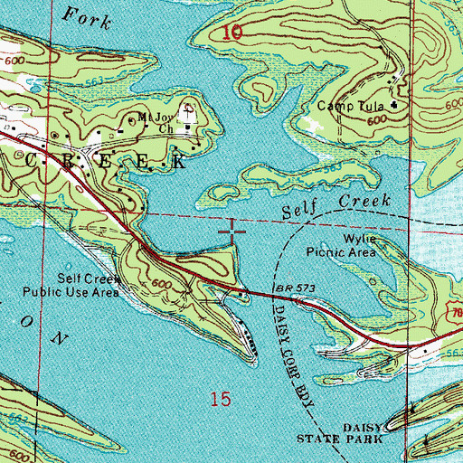 Topographic Map of West Fork, AR