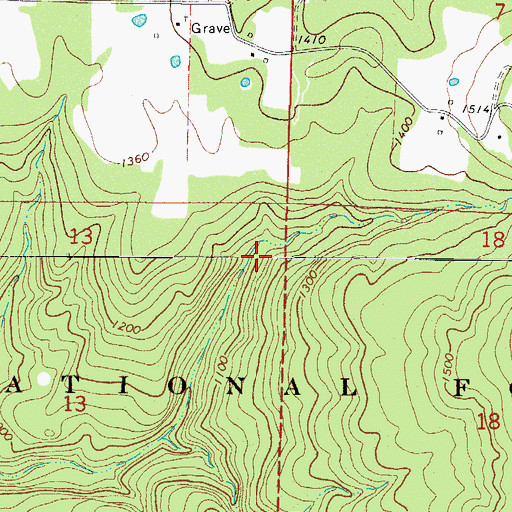 Topographic Map of Rock Creek, AR