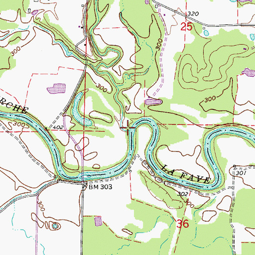 Topographic Map of Rock Creek, AR